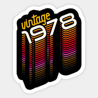 Vintage Made in 1978 ))(( Retro Birthday Year Gift Sticker